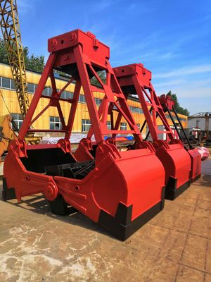 Q235B Steel Four Rope Mechanical Grab Bucket For Crane 0.5-10 متر مكعب حجم