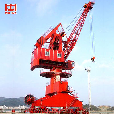 40 طن - 60 طن Lattice Boom Harbour Portal Jib Crane Cabin Control