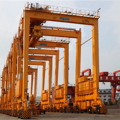 RTG المطاط Tyred حاوية جسرية 20t 35t 40t السكك الحديدية شنت