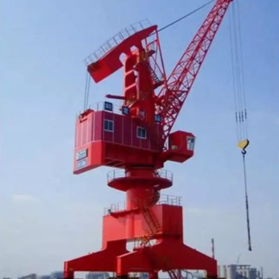 أربع وصلات من نوع Mobile Harbour Portal Crane Portal Slewing Crane 25t 45m Boom