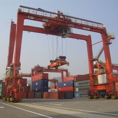 RTG المطاط الإطارات العملاقة 50 طن عالية Straddle الناقل